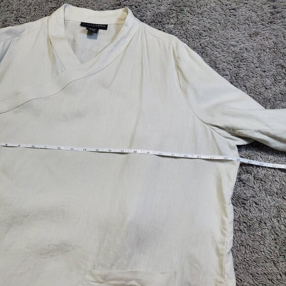 Grace Elements Woman Plus Linen Open Front Cardigan Blazer - 3X - Picture 4 of 7